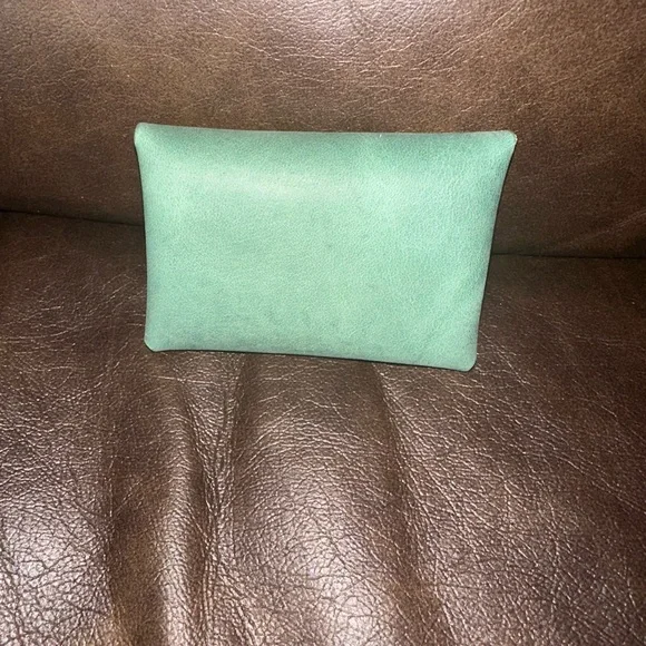 Green Leather Envelope Wallet - Picture 2 of 2